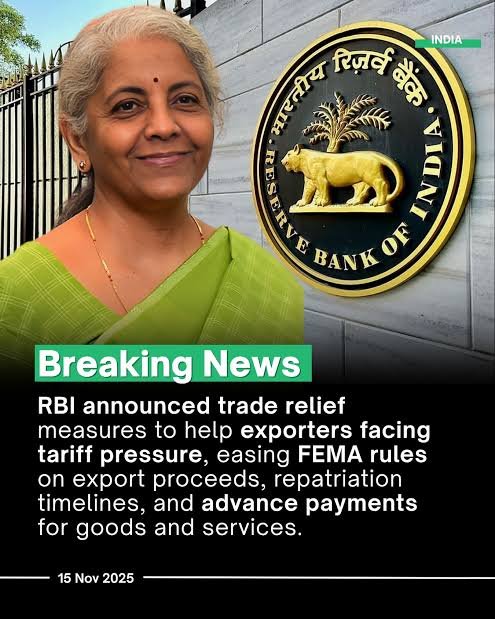 RBI’s Circular No. RBI/2025-26/96: Trade Relief Measures for Exporters . Immediate Moratorium & Credit Support to Boost India’s Export Sector