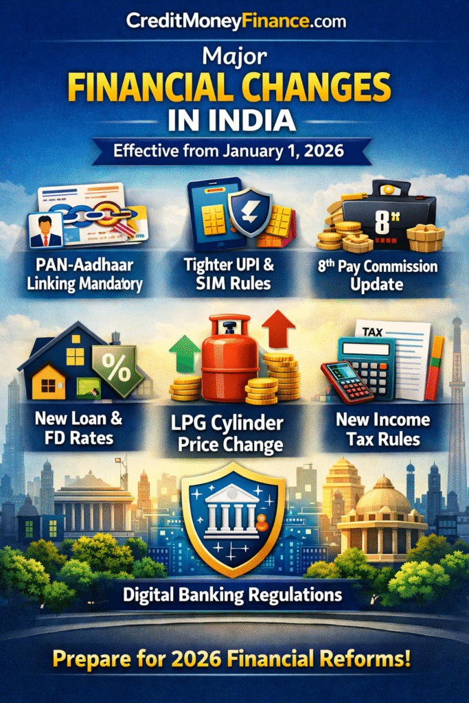 Major Financial Rule Changes in India from January 1, 2026: