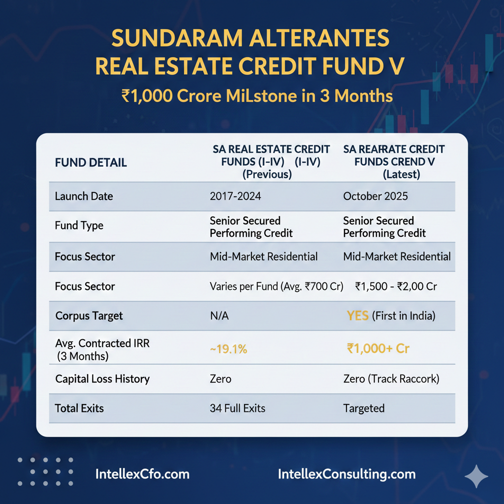 Sundaram Alternates Real Estate Credit Fund V Hits ₹1,000 Crore Milestone: