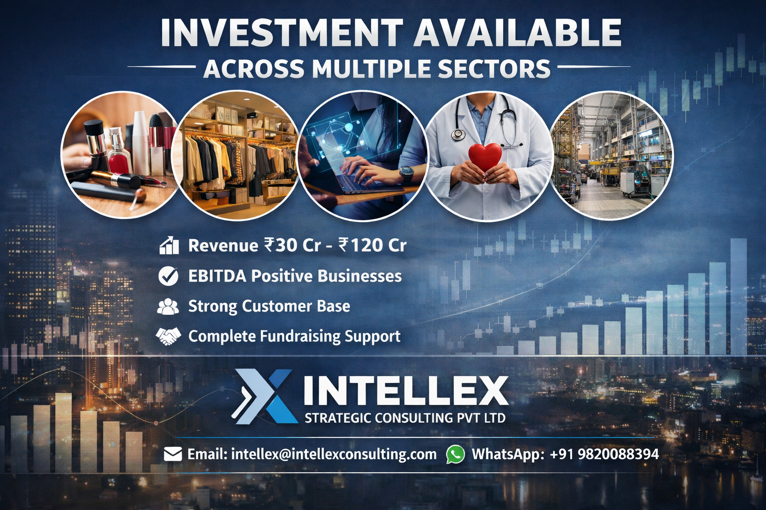 Strategic Investment Available for Businesses with Revenue upwards of INR 30 Crores.