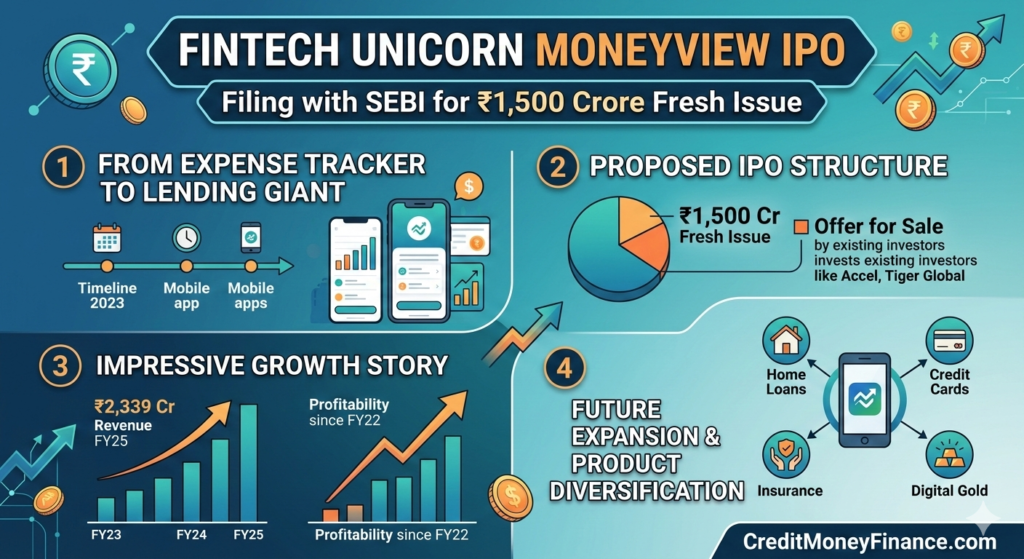 Fintech Unicorn Moneyview Files DRHP for ₹1,500 Crore IPO: A Deep Dive into the Lending Giant’s Journey.