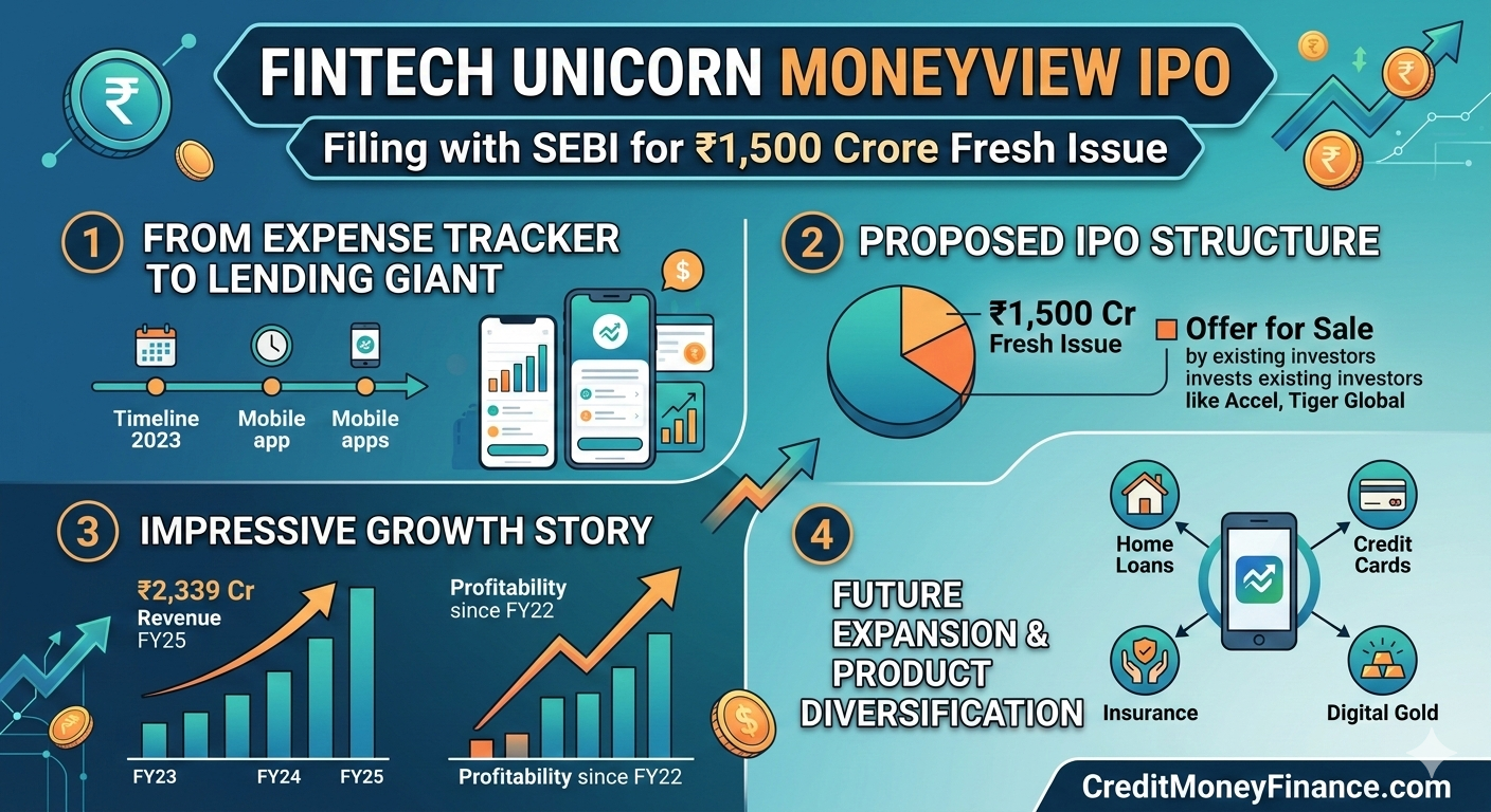 Fintech Unicorn Moneyview Files DRHP for ₹1,500 Crore IPO: A Deep Dive into the Lending Giant’s Journey.