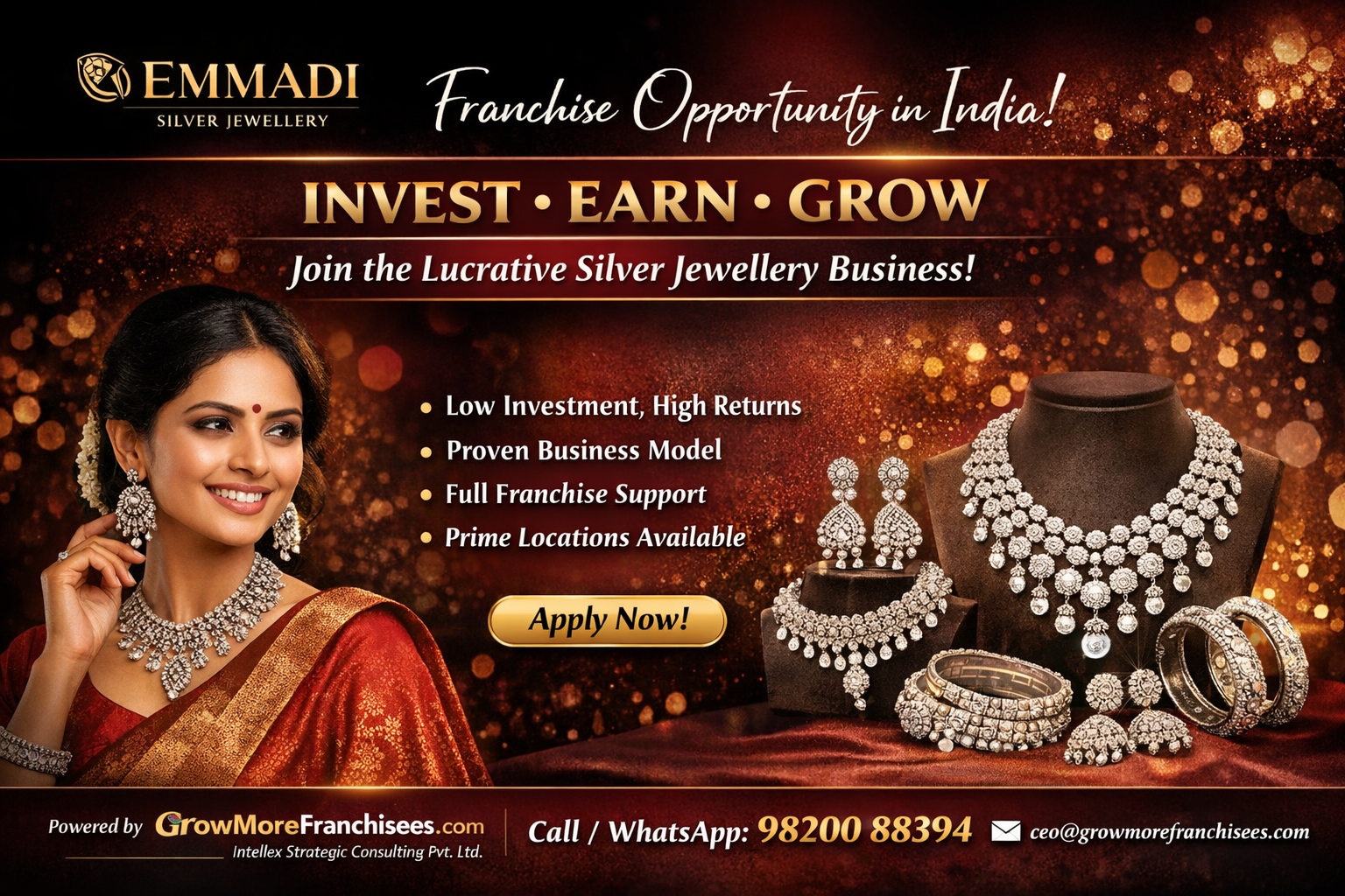 Emmadi Silver Jewellery Franchise Opportunity in India: Investment, Profit Margins, and Business Model.