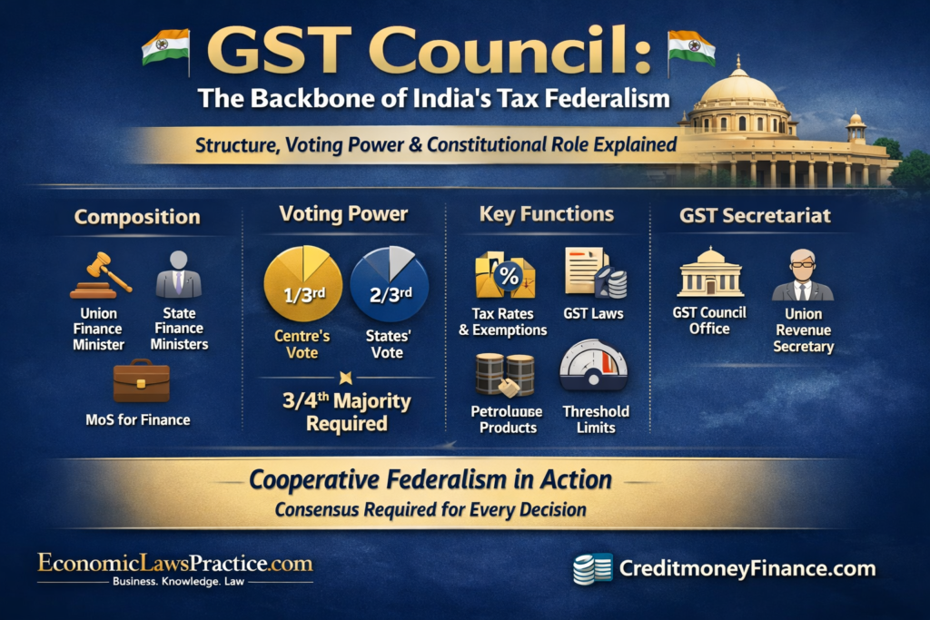 GST Council: The Backbone of India’s Tax Federalism - Structure, Voting Power & Constitutional Role Explained.