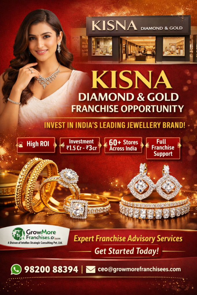 Kisna Diamond & Gold Franchise Opportunity in India: Investment, Profit Potential and  Business Model.