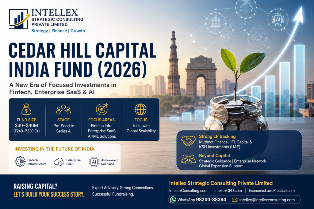 Cedar Hill Capital India Fund (2026): Investment Strategy, Founders, LPs, and How Startups Can Secure Funding.