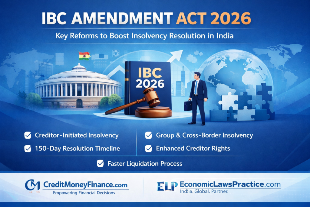 IBC Amendment Act 2026: Transforming India’s Insolvency Framework for Faster Resolution and Stronger Creditor Rights.