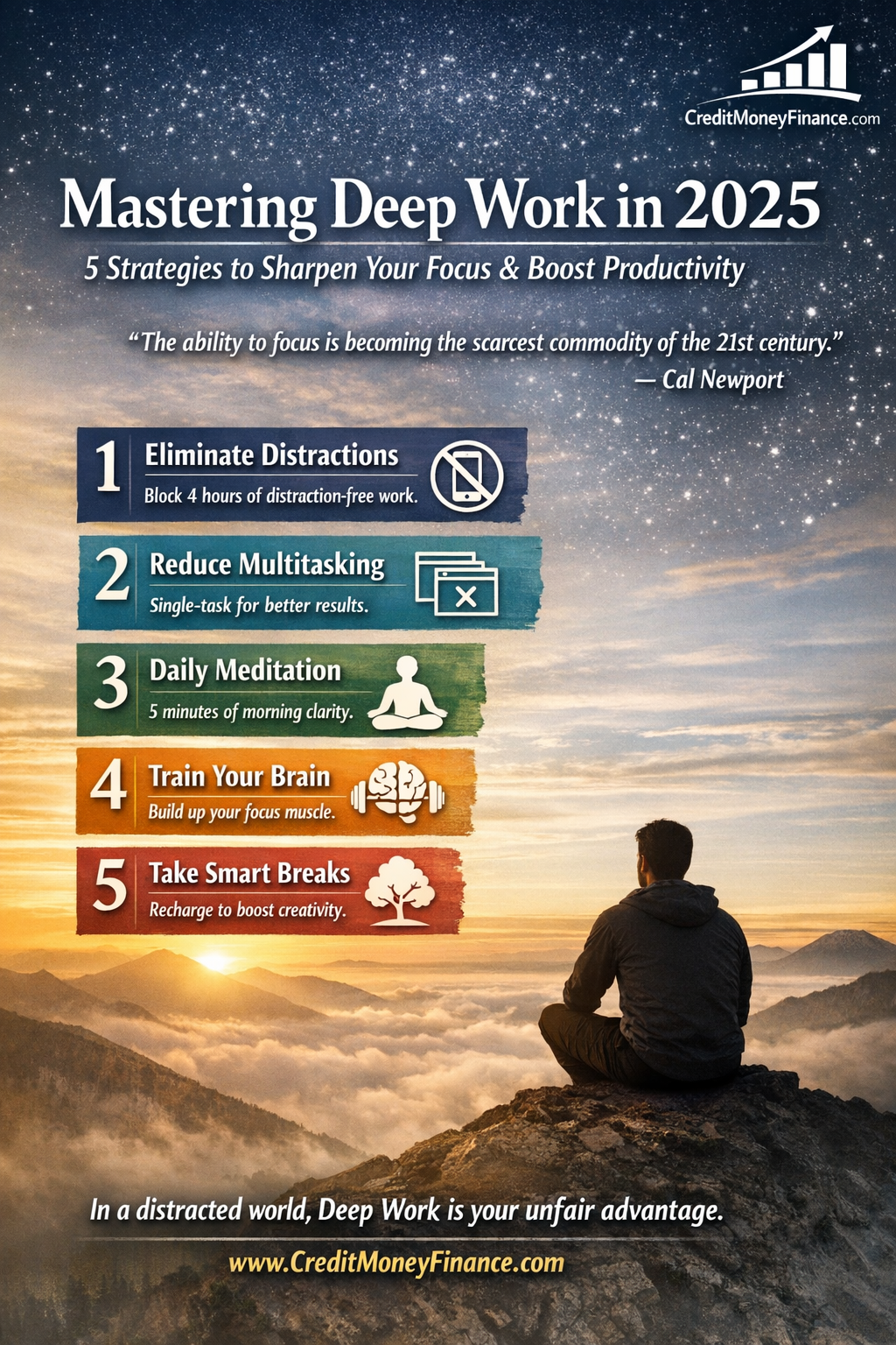 Mastering Deep Work in 2025: 5 Proven Strategies to Sharpen Focus and Boost Productivity.