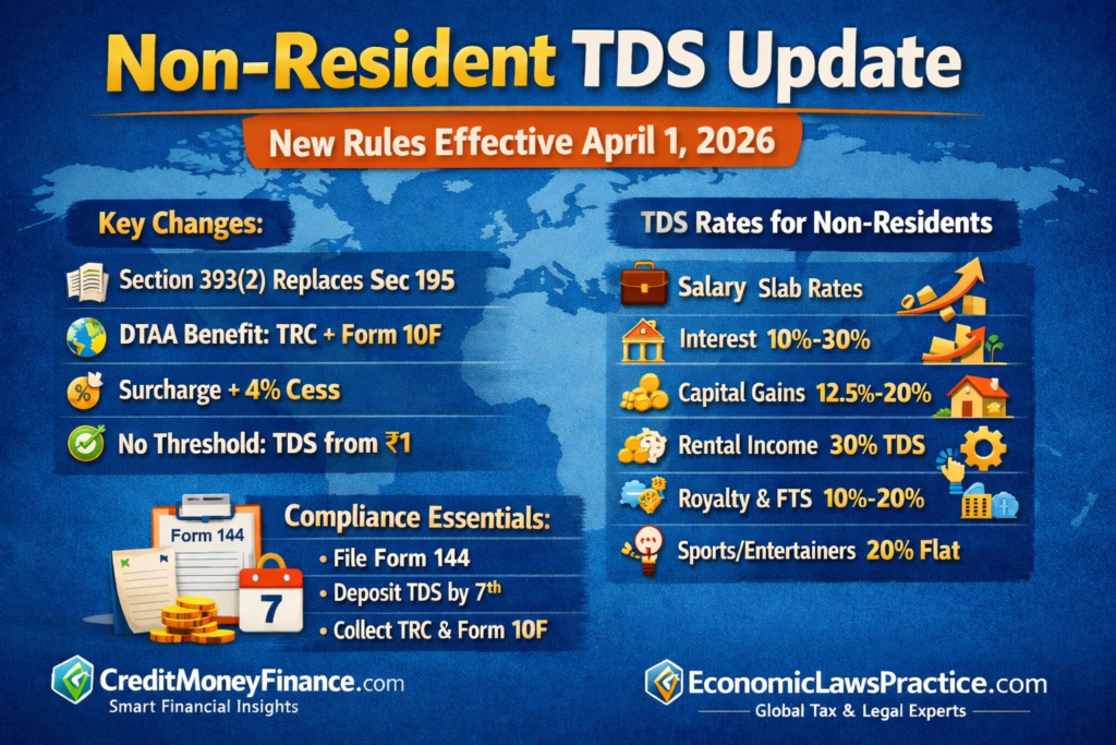 Non-Resident TDS Update from April 1, 2026: Complete Guide to New Rules, Rates & Compliance Under the Income Tax Act, 2025.