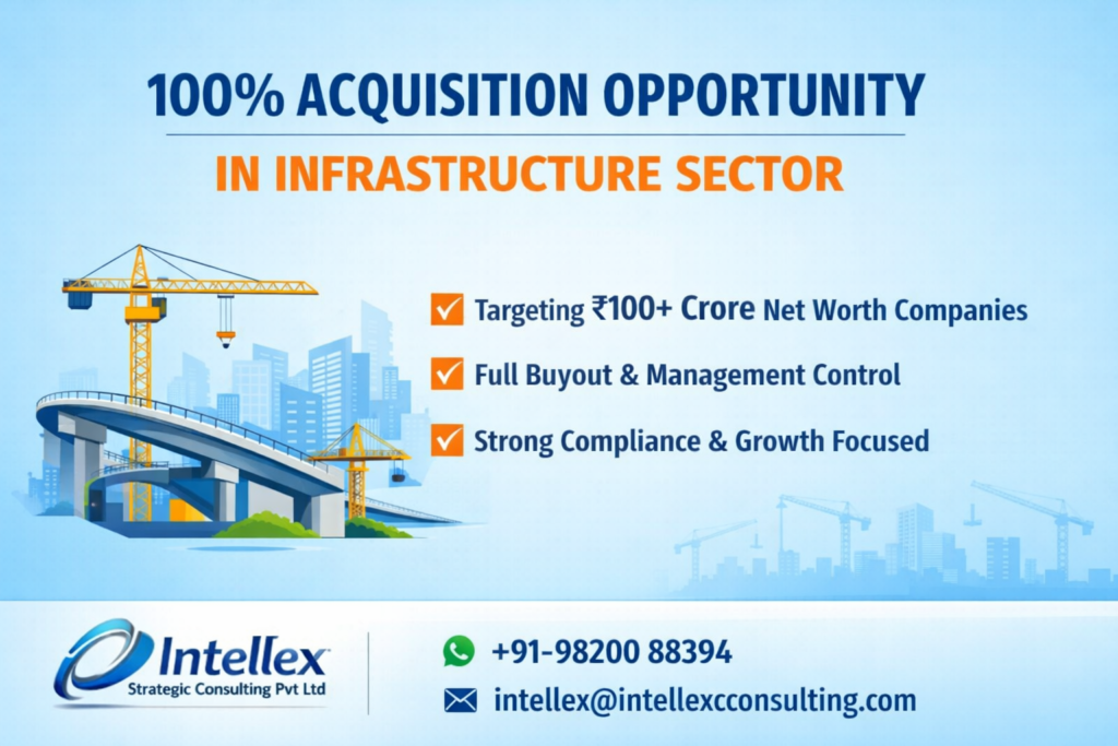 Scouting for 100% Acquisition Opportunity in Infrastructure Sector – Strategic Buyout Proposal for High-Value Companies in India.